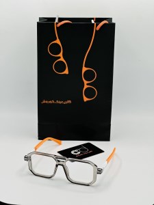 عینک طبی اسپورت فندی FENDI مدل M6125 رنگ دودی نارنجی
